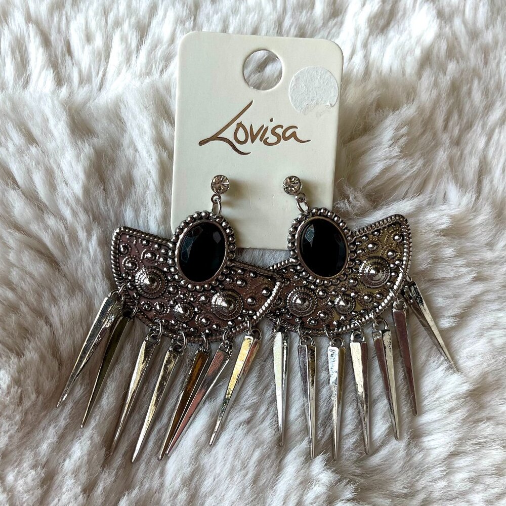 NWT Lovisa Antique Silver Dangling Western Bohemian Style Earrings